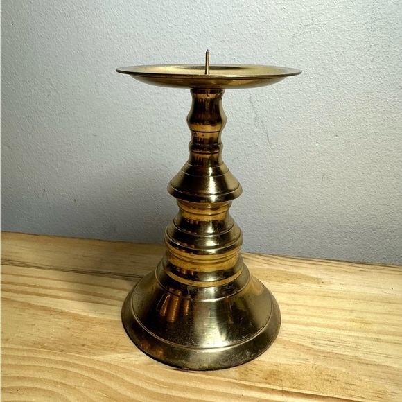 Other - Vintage Brass Pilar Candle Holder, Made in India